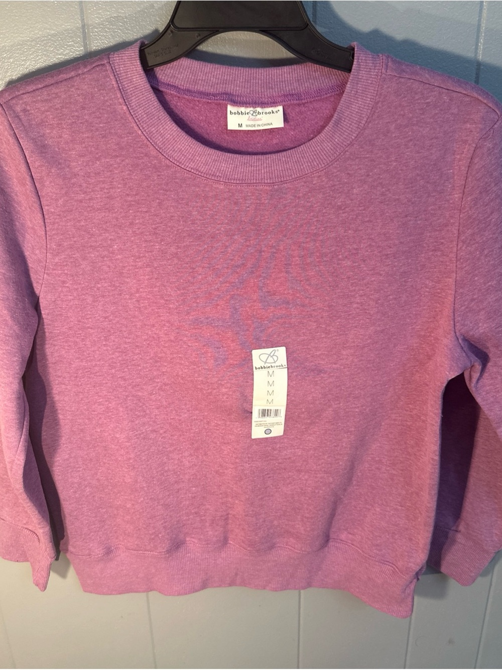 Bobbie Brooks Purple pullover Crewneck soft Sweatshirt size medium